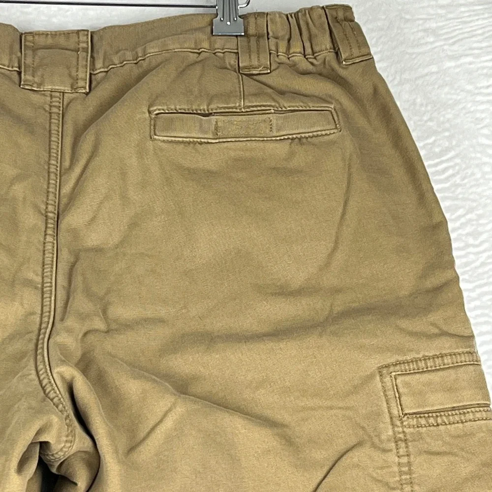LL Bean Cargo Pants Mens 38x30 Brown Fleece Lined Cotton Canvas Outdoor 277830‎